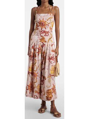 farm rio marilla maxi dress FARM Rio | Dresses | Farm Rio Marilla Maxi Dress Womens Small Floral Flowy Tie Back Tassel Vneck